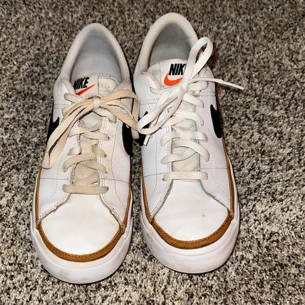 Nike White and Tan Casual Shoes